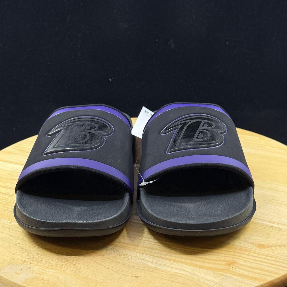 NIKE OFFCOURT SLIDE BALTIMORE RAVENS "SANDALS" BLACK-PURPLE SZ 11 [DD0546-001] - Picture 4 of 8